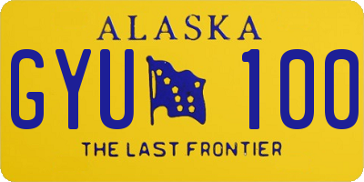 AK license plate GYU100