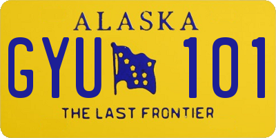 AK license plate GYU101