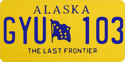 AK license plate GYU103