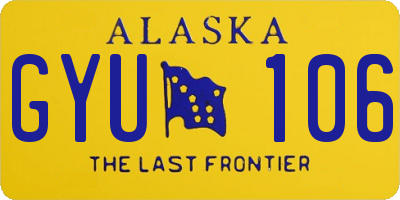 AK license plate GYU106