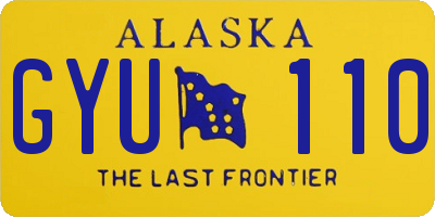 AK license plate GYU110