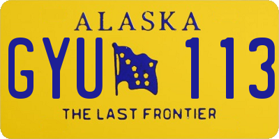 AK license plate GYU113