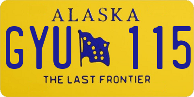 AK license plate GYU115