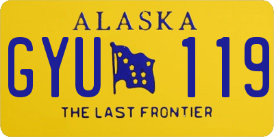 AK license plate GYU119