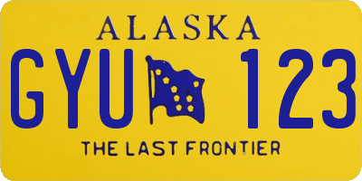 AK license plate GYU123