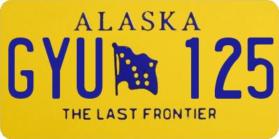 AK license plate GYU125