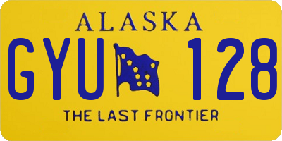 AK license plate GYU128