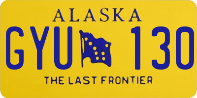 AK license plate GYU130