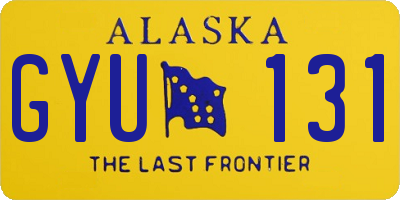 AK license plate GYU131