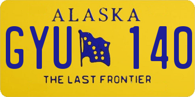 AK license plate GYU140