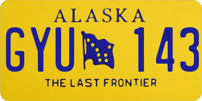 AK license plate GYU143