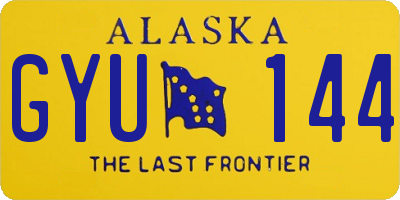 AK license plate GYU144