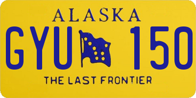 AK license plate GYU150