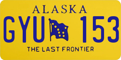 AK license plate GYU153