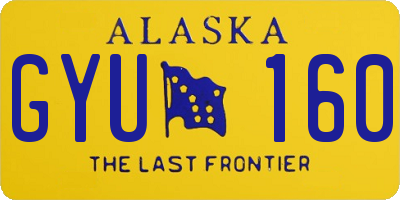 AK license plate GYU160