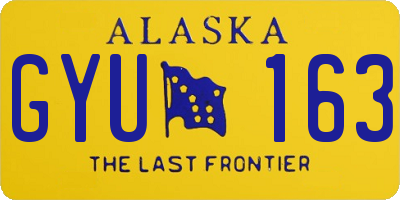 AK license plate GYU163