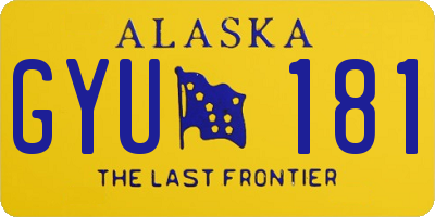 AK license plate GYU181