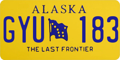 AK license plate GYU183