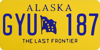 AK license plate GYU187