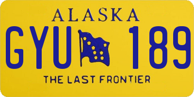AK license plate GYU189