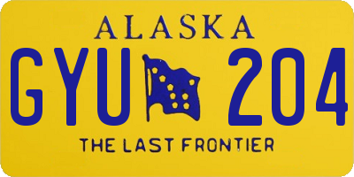 AK license plate GYU204