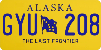 AK license plate GYU208