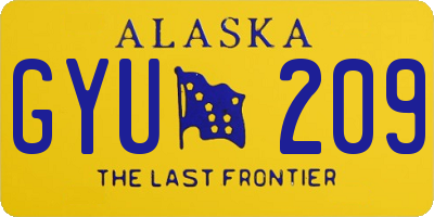 AK license plate GYU209