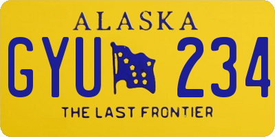AK license plate GYU234