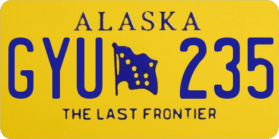 AK license plate GYU235