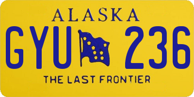 AK license plate GYU236