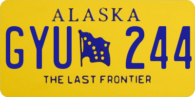 AK license plate GYU244