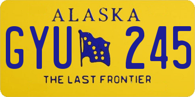 AK license plate GYU245