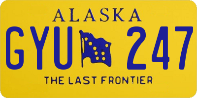 AK license plate GYU247