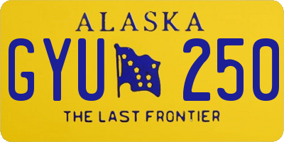 AK license plate GYU250