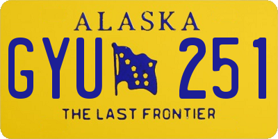AK license plate GYU251