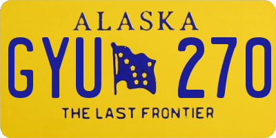 AK license plate GYU270