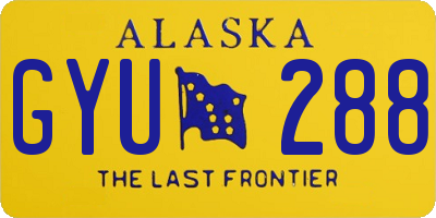 AK license plate GYU288