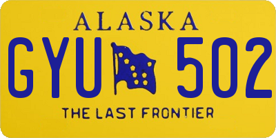 AK license plate GYU502