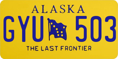 AK license plate GYU503