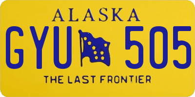 AK license plate GYU505