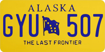 AK license plate GYU507