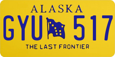 AK license plate GYU517