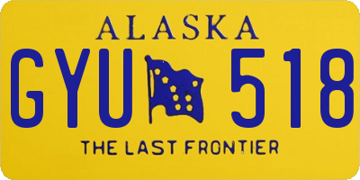 AK license plate GYU518
