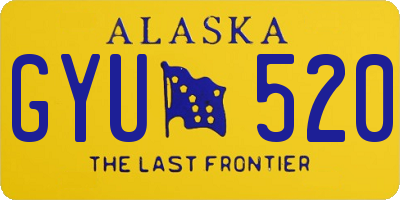 AK license plate GYU520