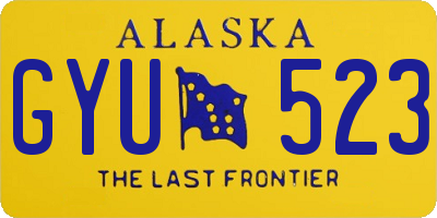 AK license plate GYU523