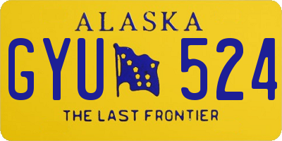 AK license plate GYU524