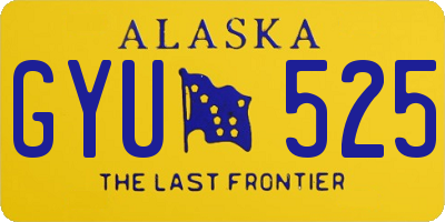 AK license plate GYU525
