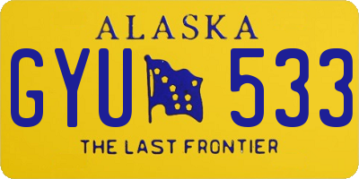 AK license plate GYU533