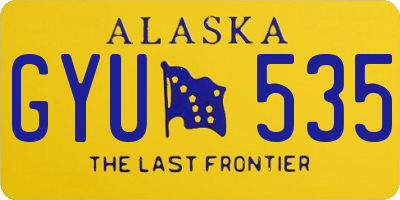 AK license plate GYU535