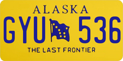 AK license plate GYU536